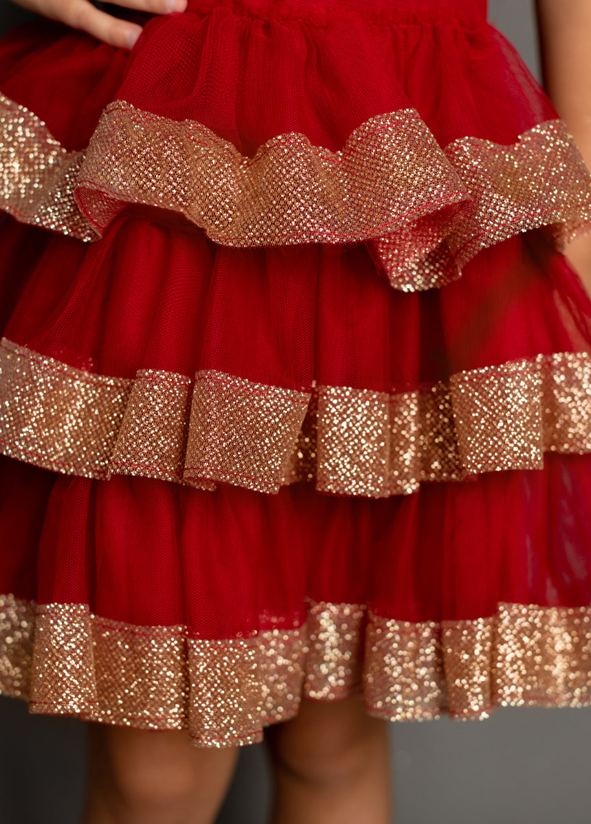 Alda Dress in Scarlet-My Prom Time