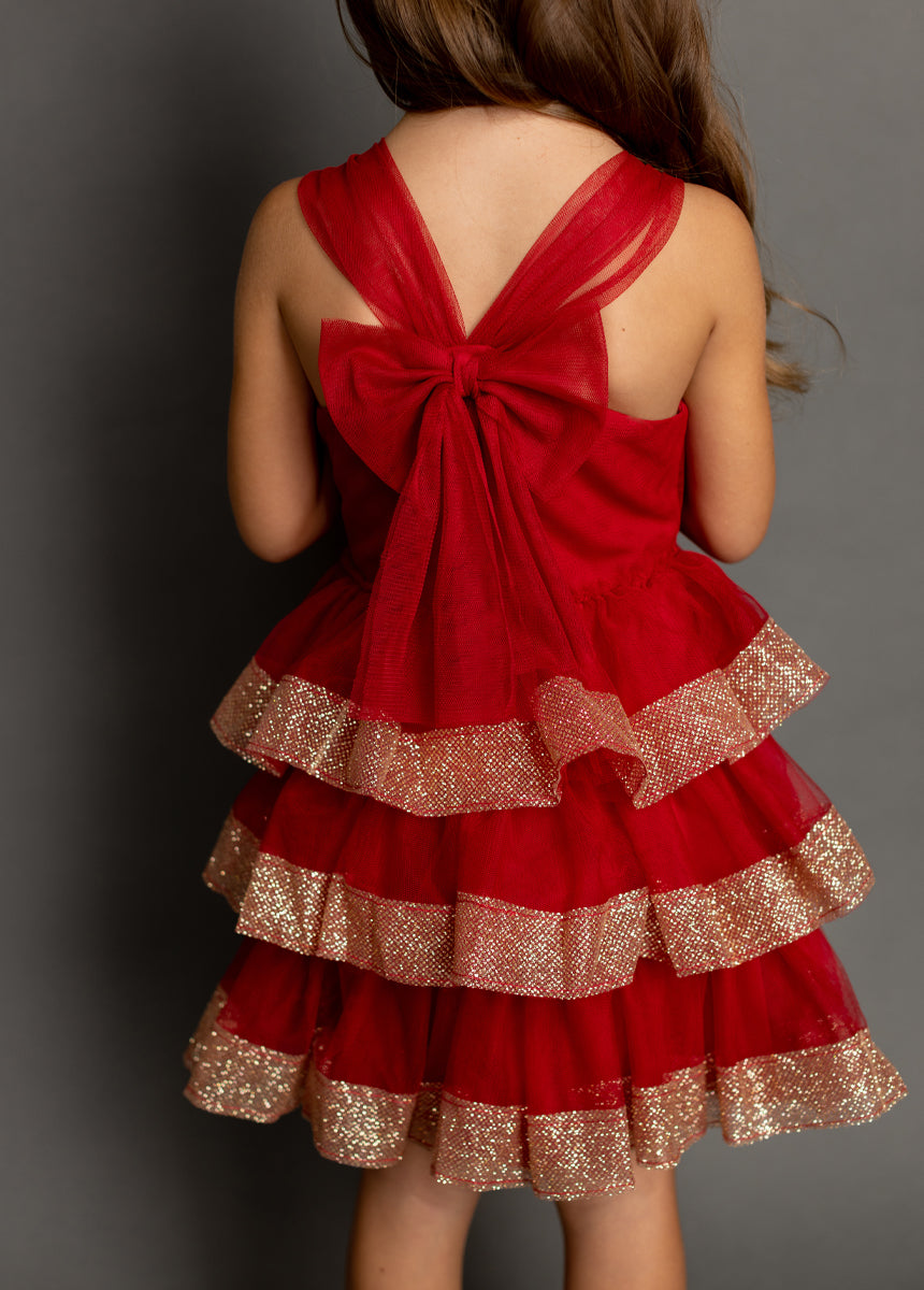 Alda Dress in Scarlet-My Prom Time