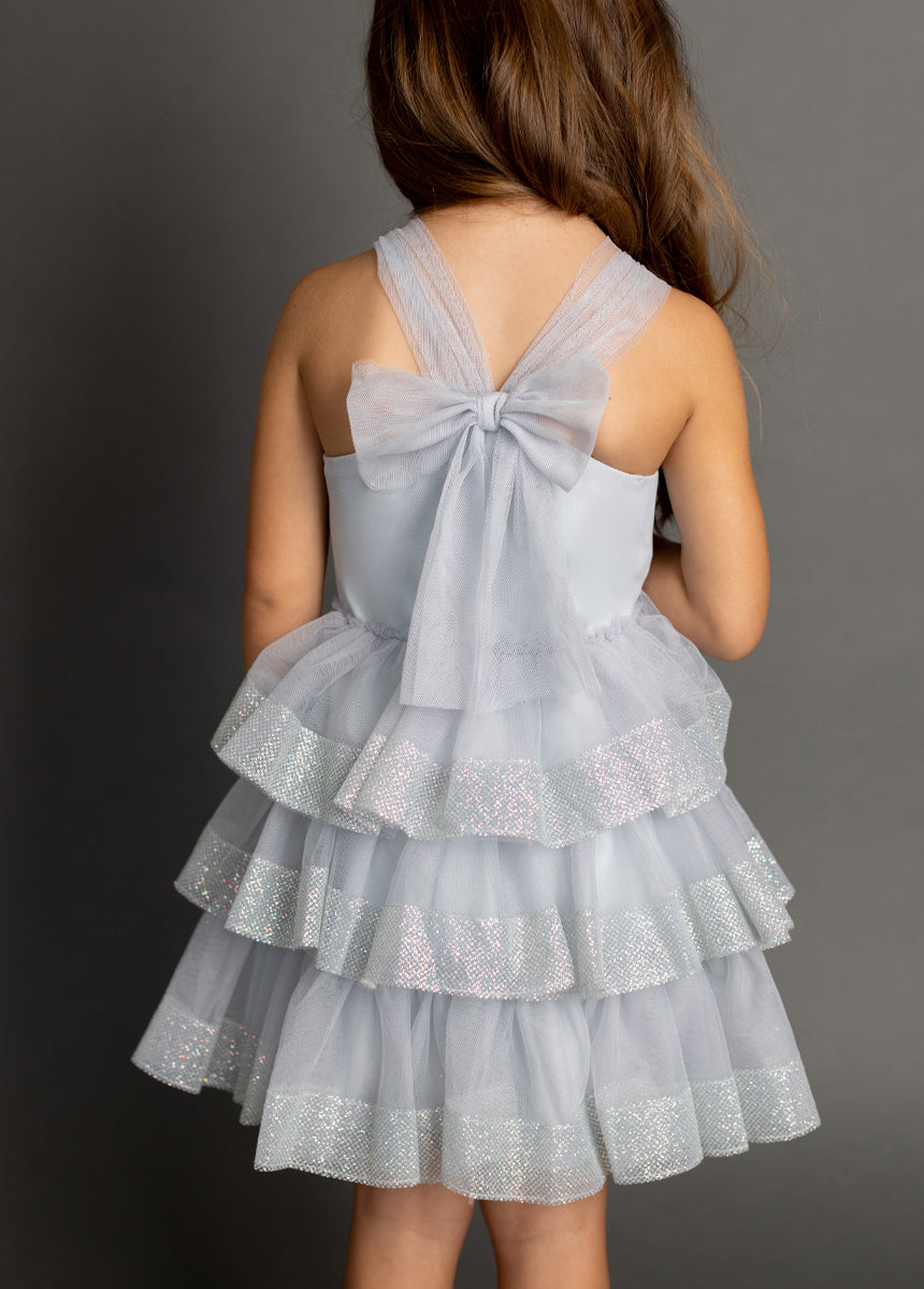 Alda Dress in Blue Smoke-My Prom Time