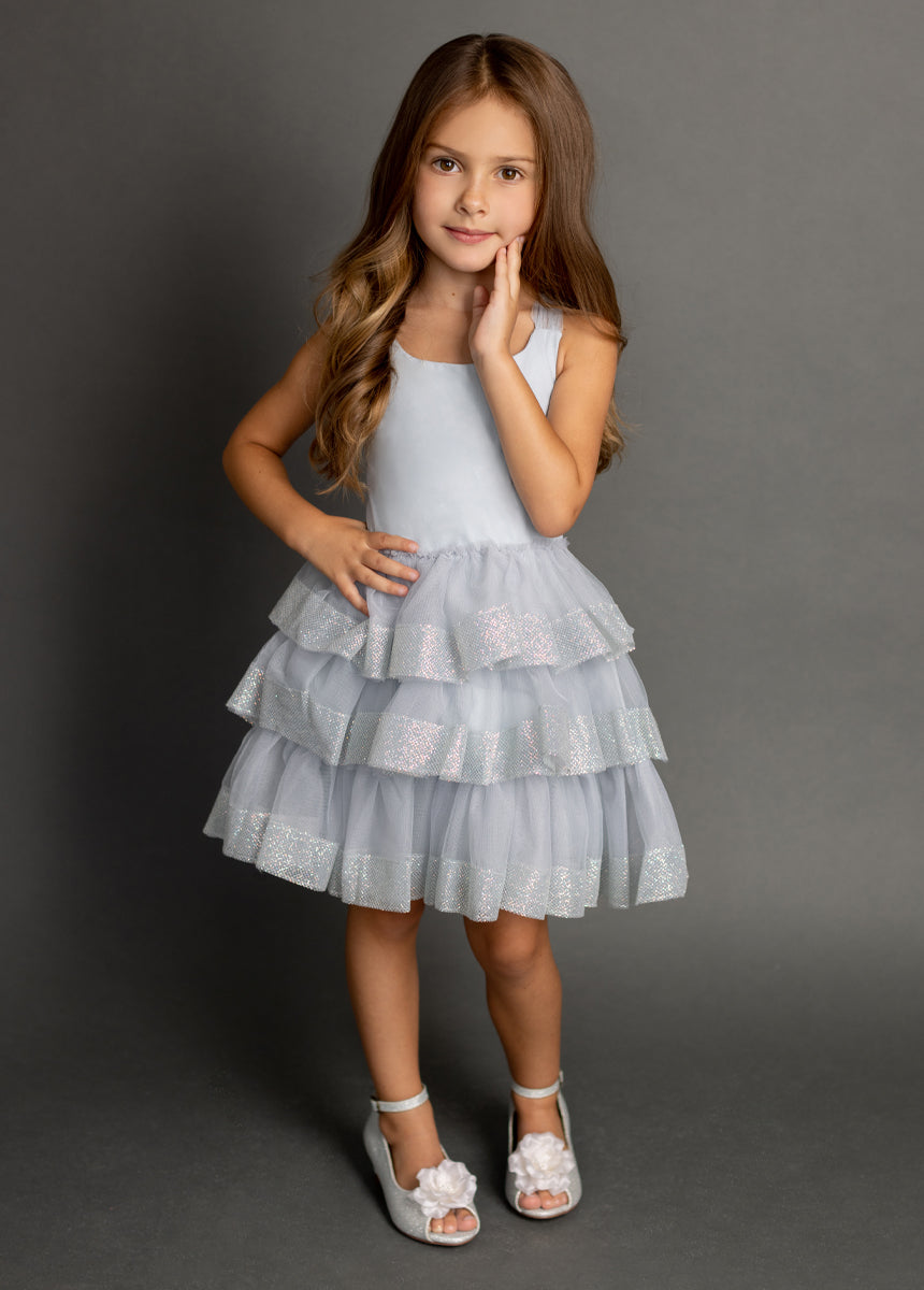 Alda Dress in Blue Smoke-My Prom Time