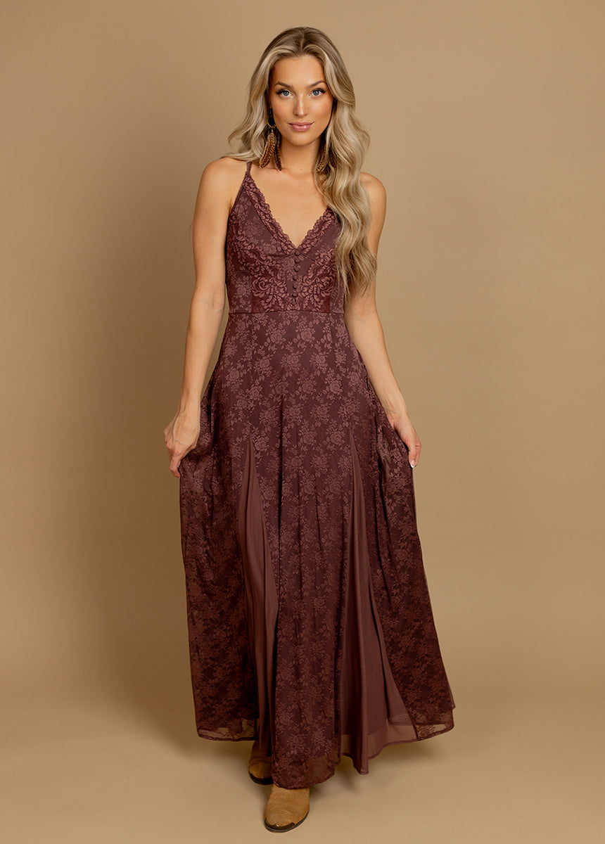 Alia Dress in Mahogany-My Prom Time