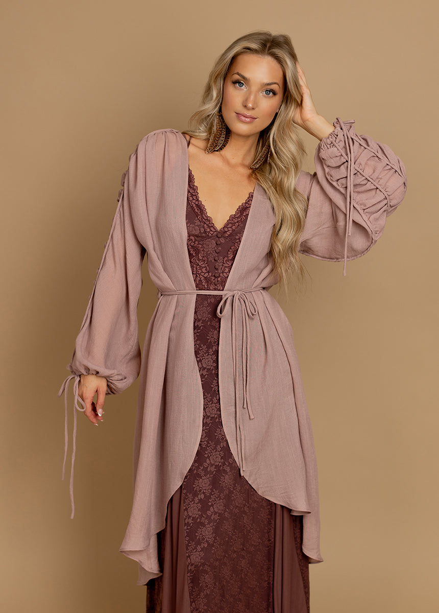 Brandy Duster in Light Orchid-My Prom Time
