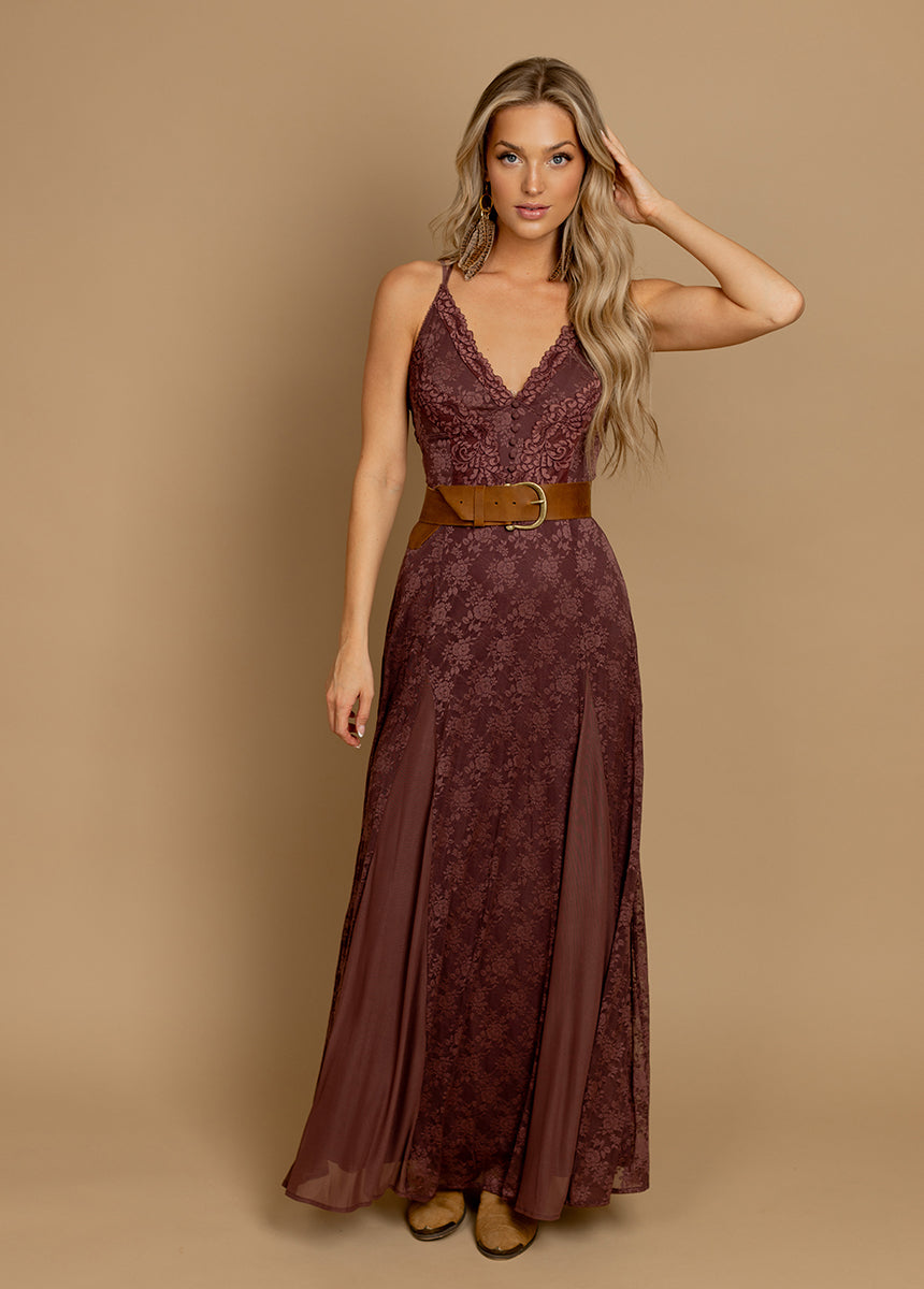 Alia Dress in Mahogany-My Prom Time