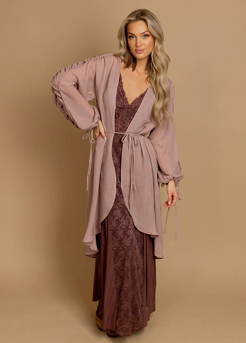 Brandy Duster in Light Orchid-My Prom Time