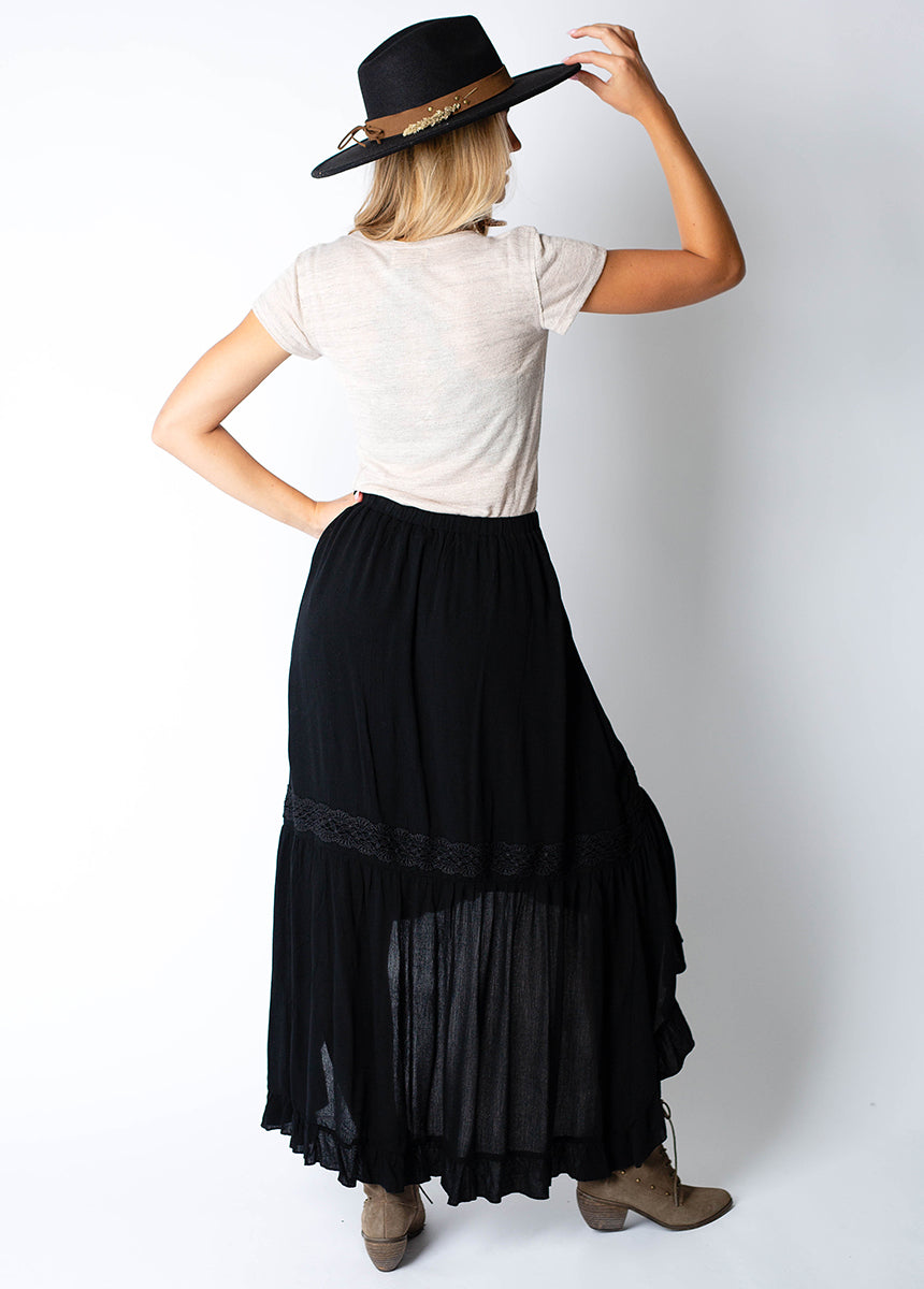 Alizah Skirt in Black-My Prom Time