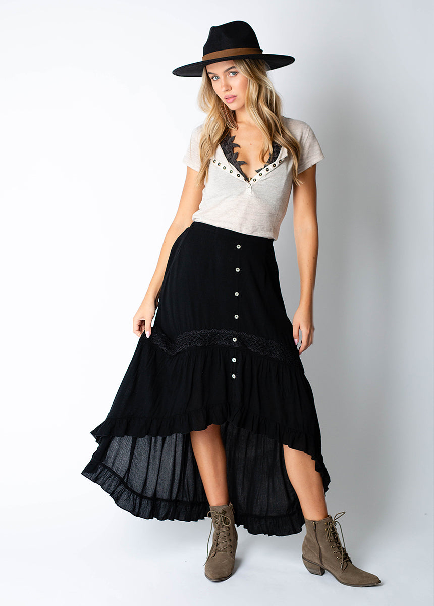Alizah Skirt in Black-My Prom Time