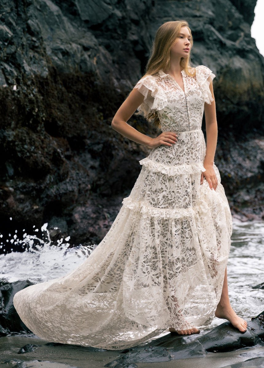 Allegra Impact Dress in Cream-My Prom Time