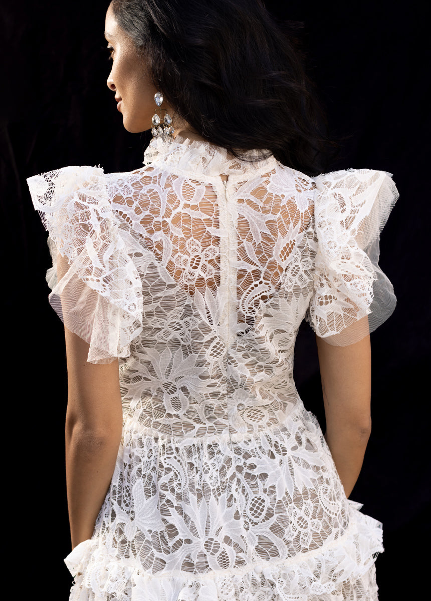 Allegra Impact Dress in Cream-My Prom Time