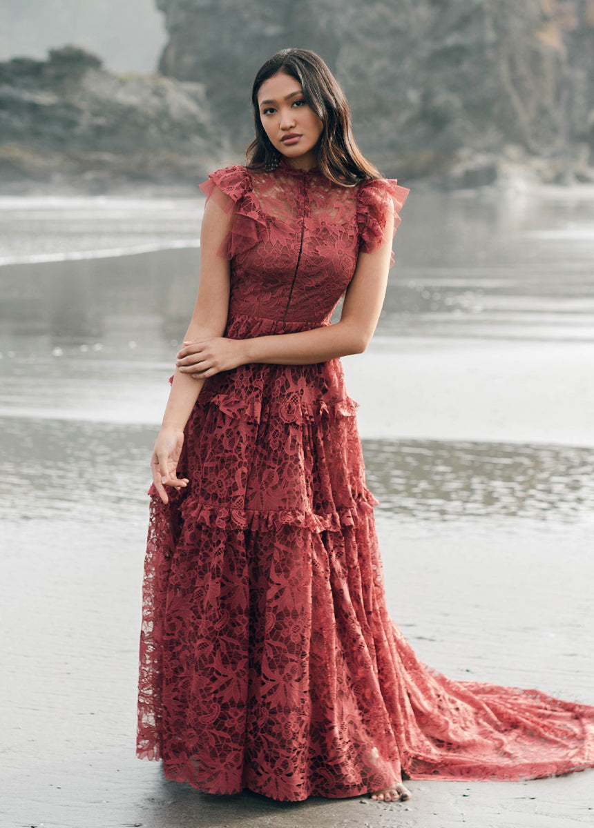 Allegra Impact Dress in Marsala-My Prom Time