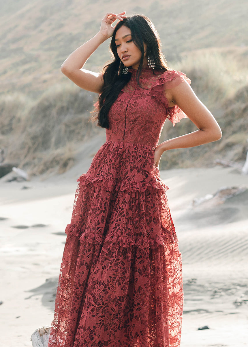 Allegra Impact Dress in Marsala-My Prom Time