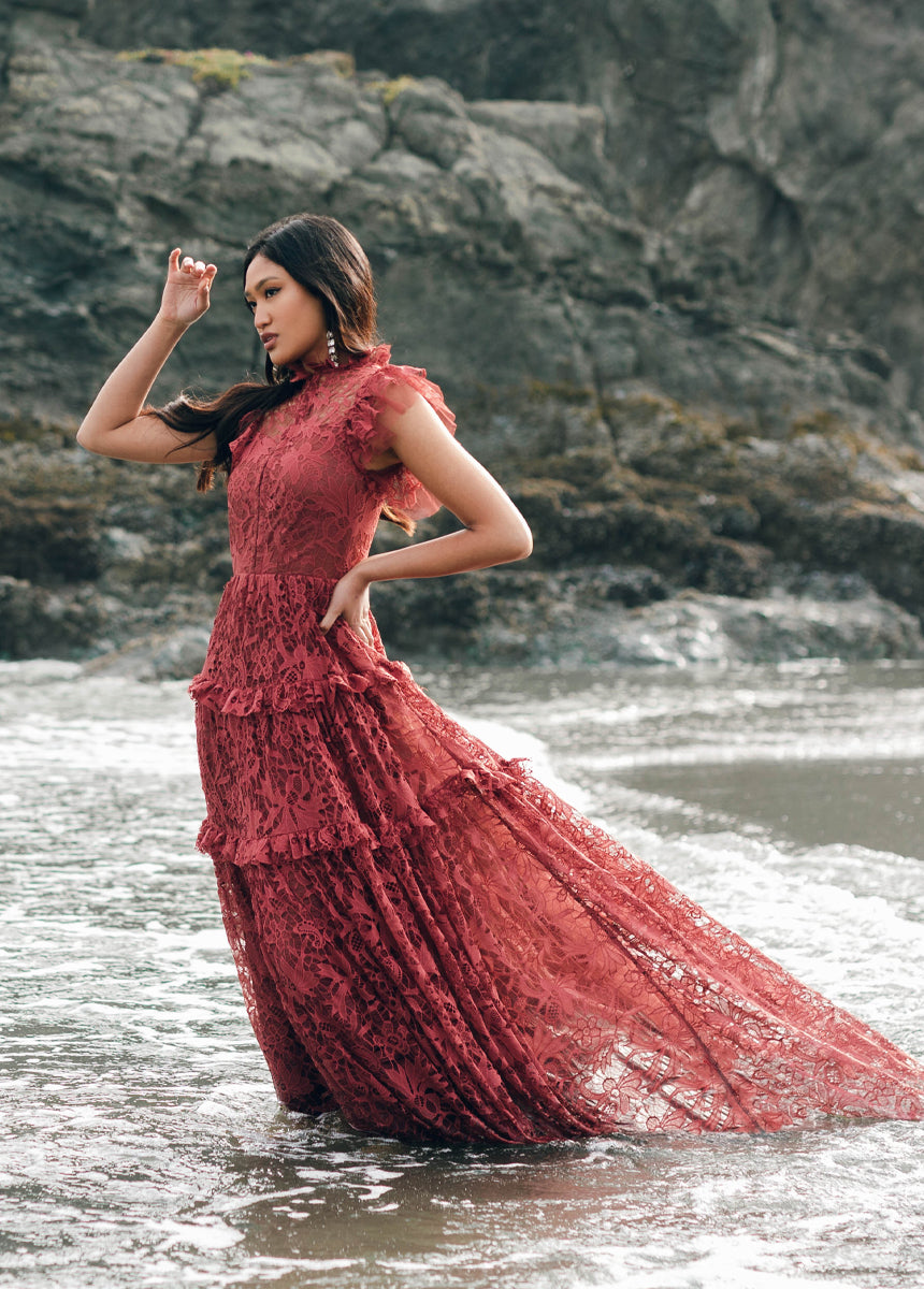 Allegra Impact Dress in Marsala-My Prom Time