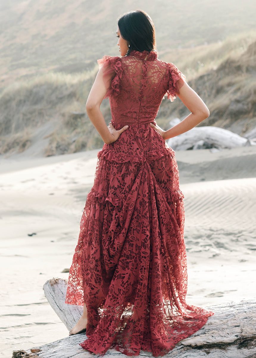 Allegra Impact Dress in Marsala-My Prom Time
