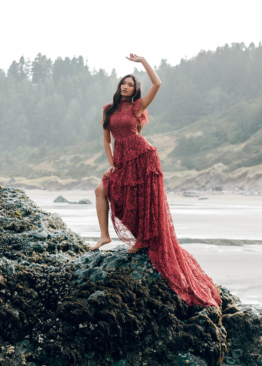 Allegra Impact Dress in Marsala-My Prom Time