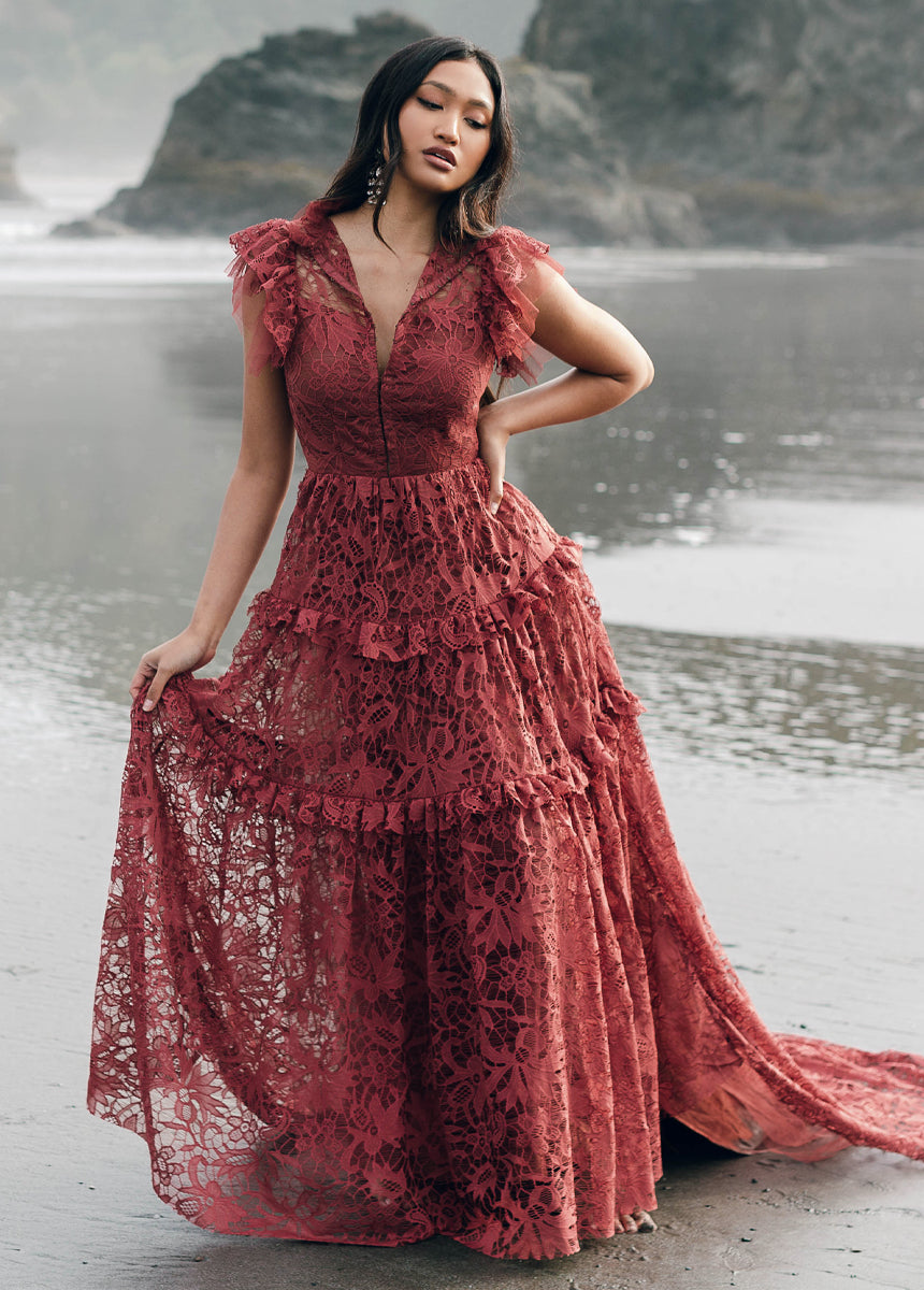 Allegra Impact Dress in Marsala-My Prom Time