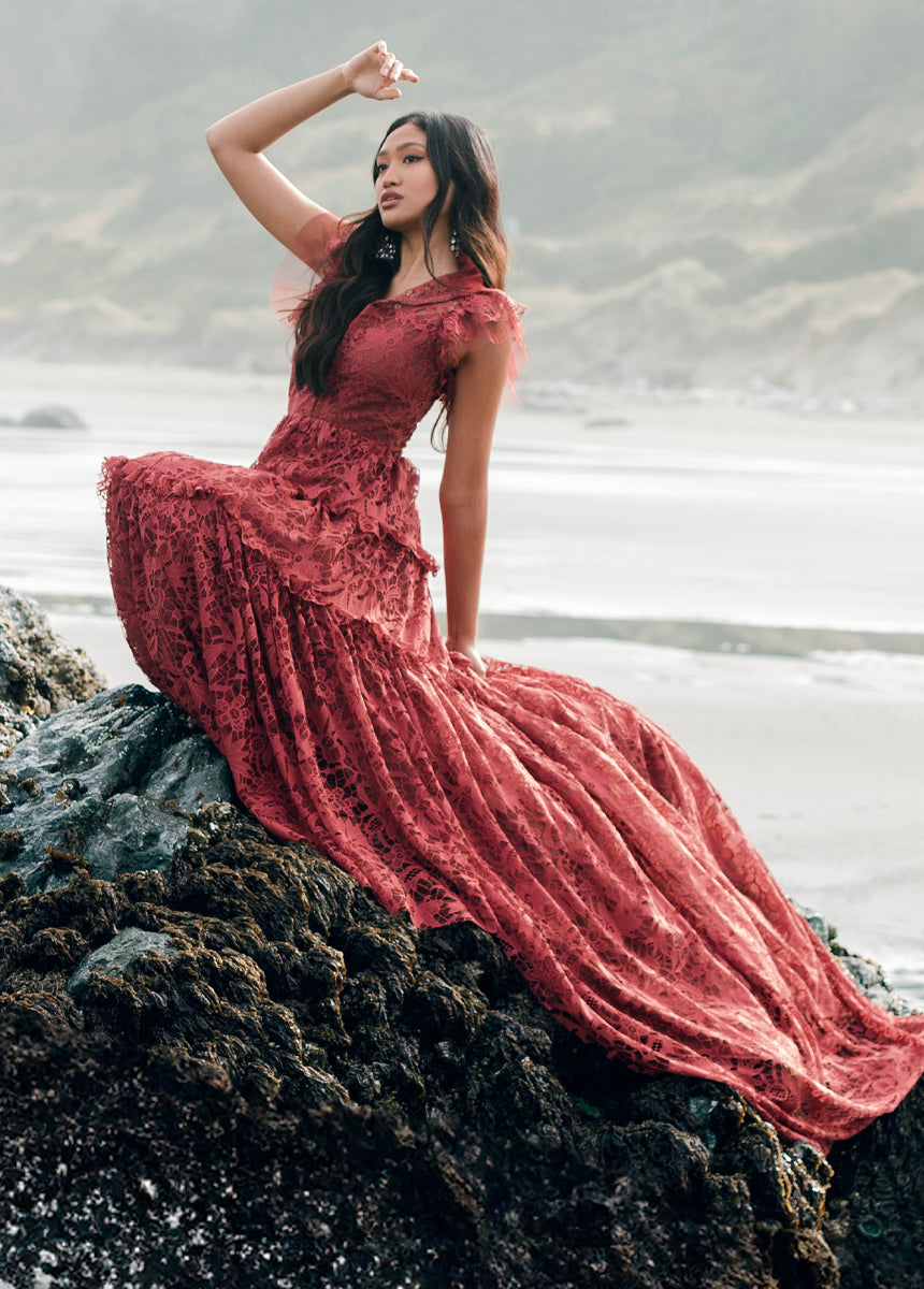 Allegra Impact Dress in Marsala-My Prom Time