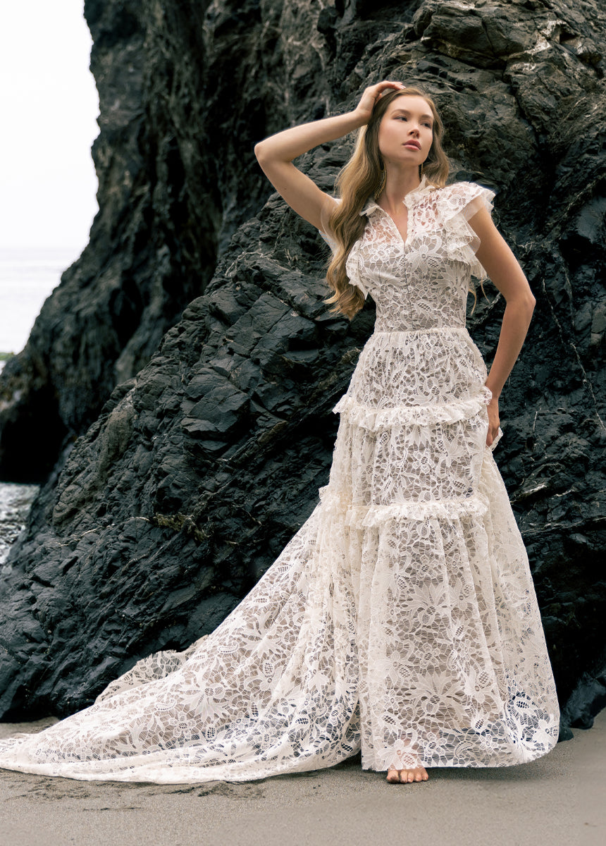 Allegra Impact Dress in Cream-My Prom Time