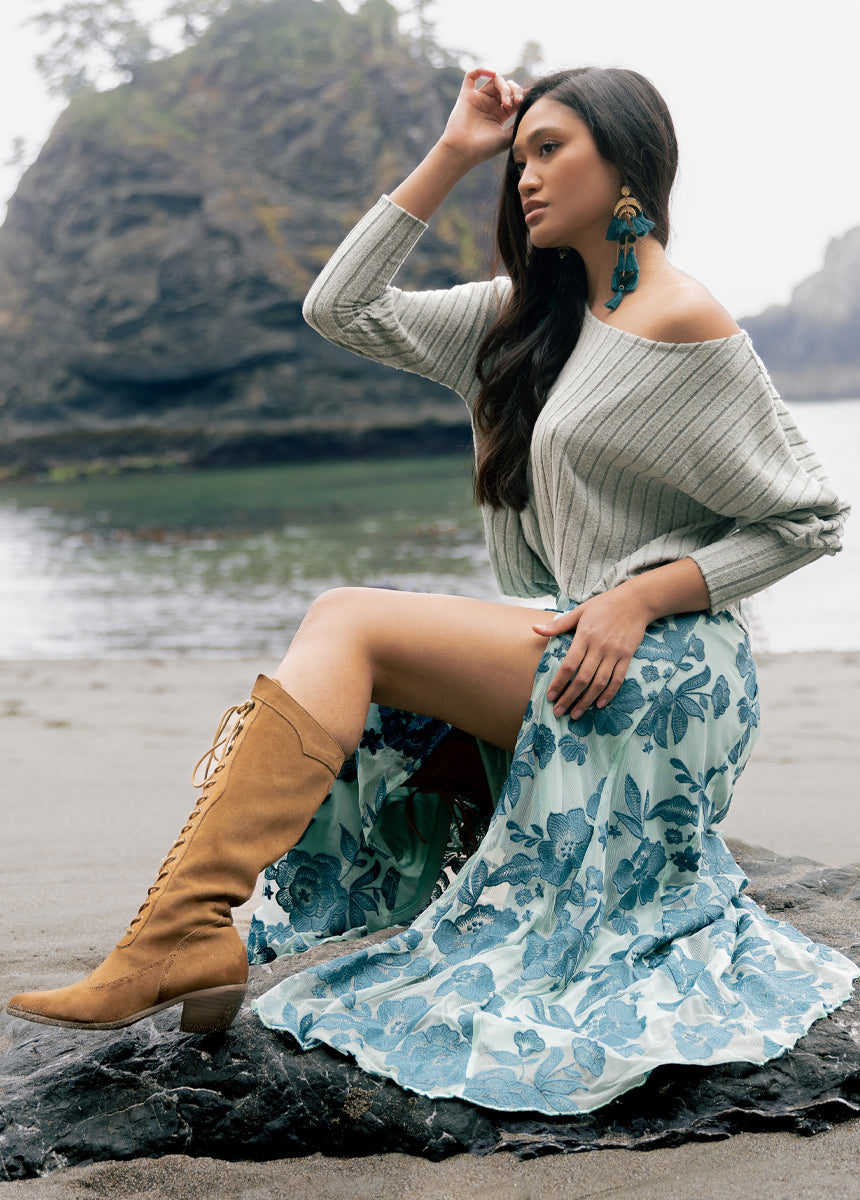 Allurah Skirt in Peacock-My Prom Time