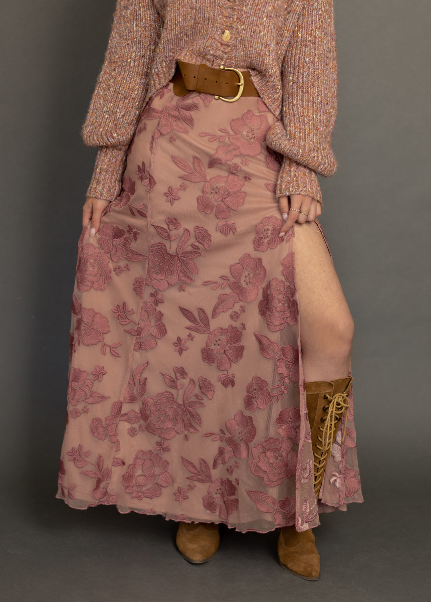 Allurah Skirt in Raisin-My Prom Time