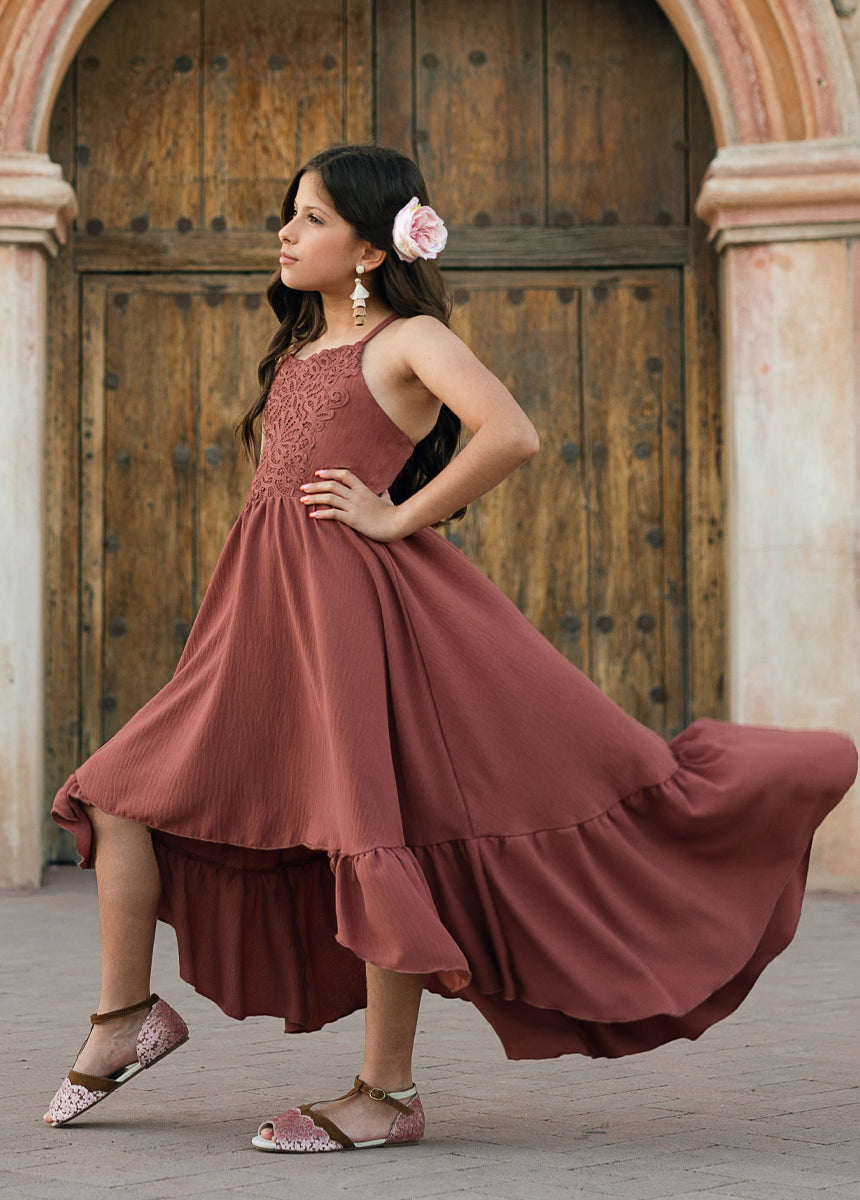 Amala Dress in Clay-My Prom Time