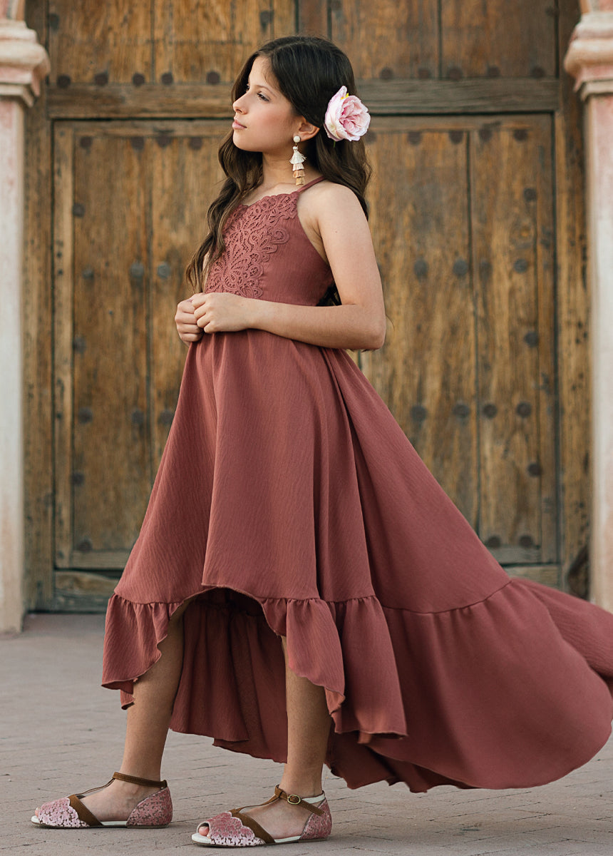 Amala Dress in Clay-My Prom Time