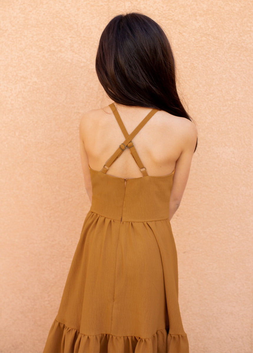 Amala Dress in Cumin-My Prom Time