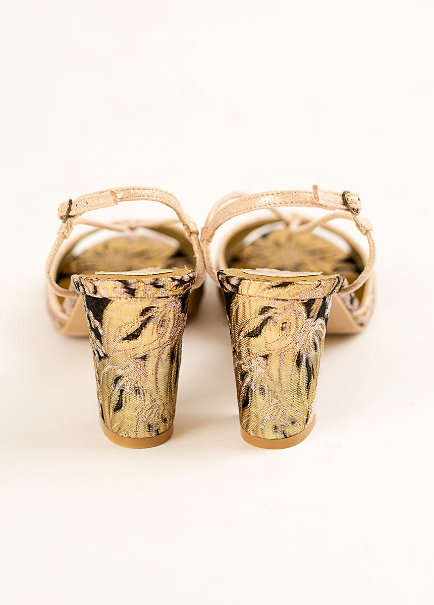 Amore Heel in Black Floral-My Prom Time