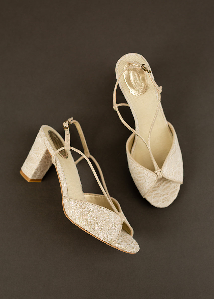 Amore Heel in Cream & Gold-My Prom Time