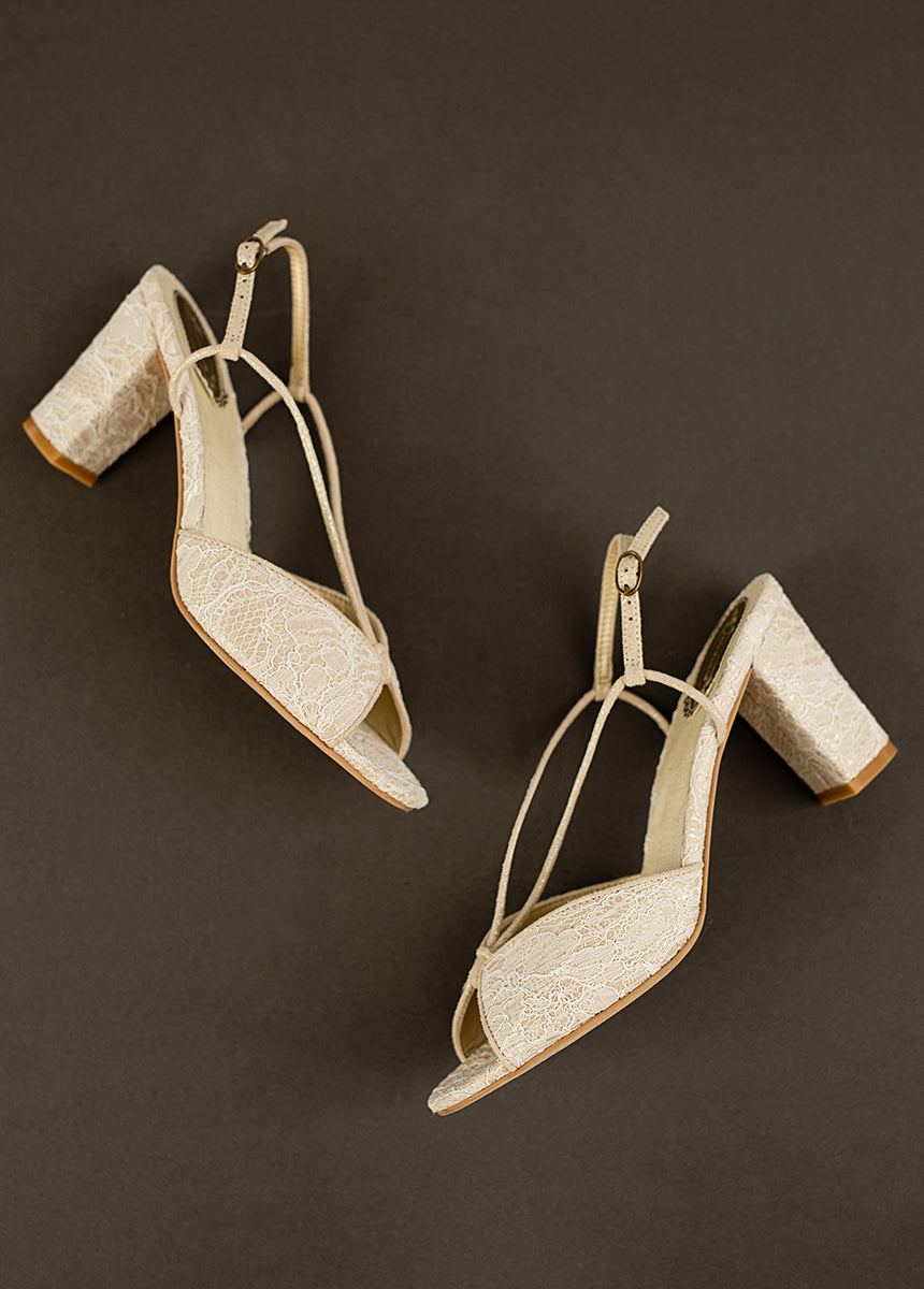 Amore Heel in Cream & Gold-My Prom Time