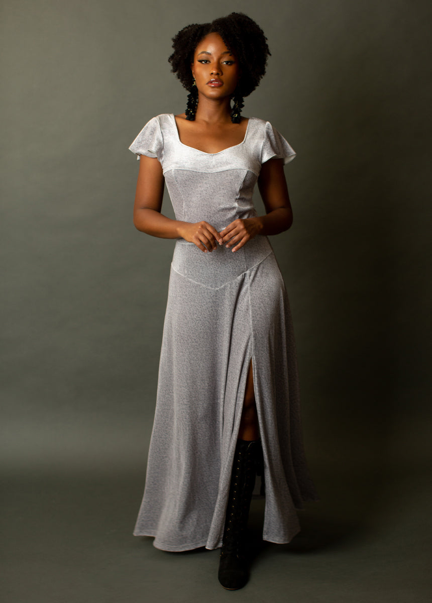 Anastasia Maxi Dress in Pebble-My Prom Time