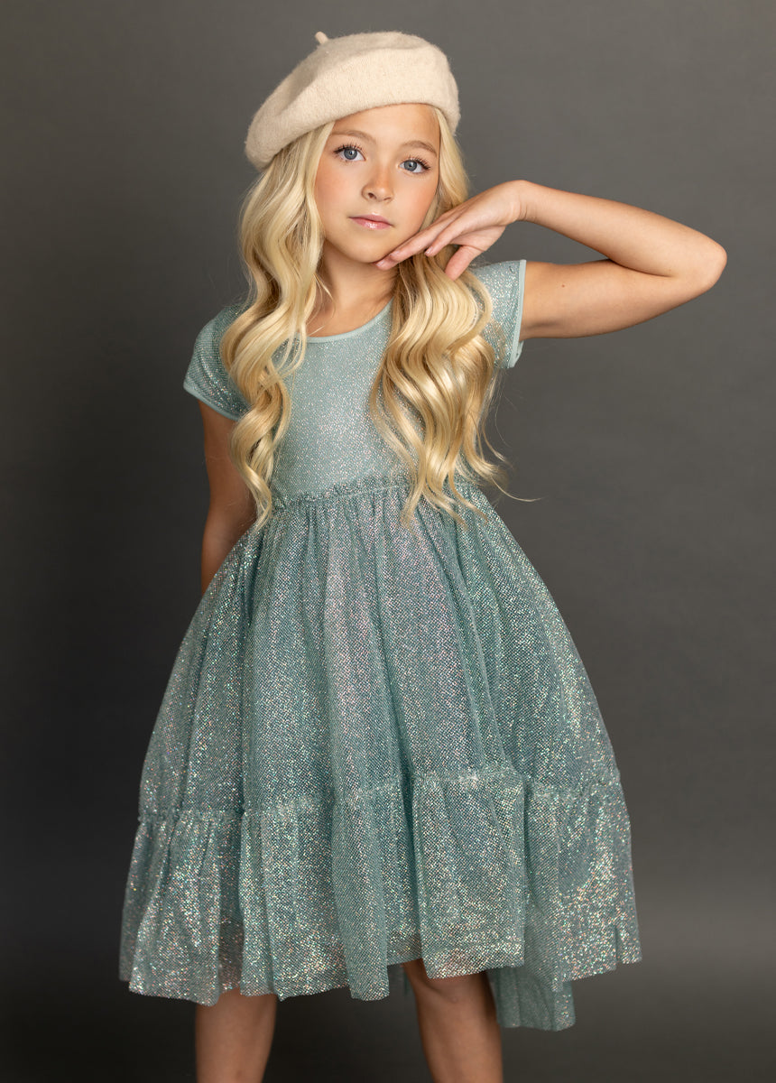 Andra Dress in Smokey Teal-My Prom Time