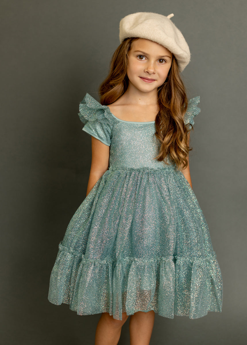 Andria Dress in Smokey Teal-My Prom Time