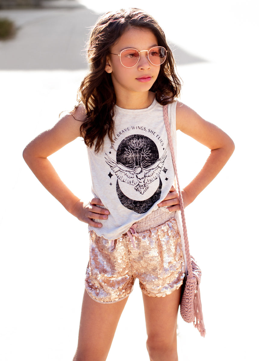 Angelica Short in Rosegold-My Prom Time