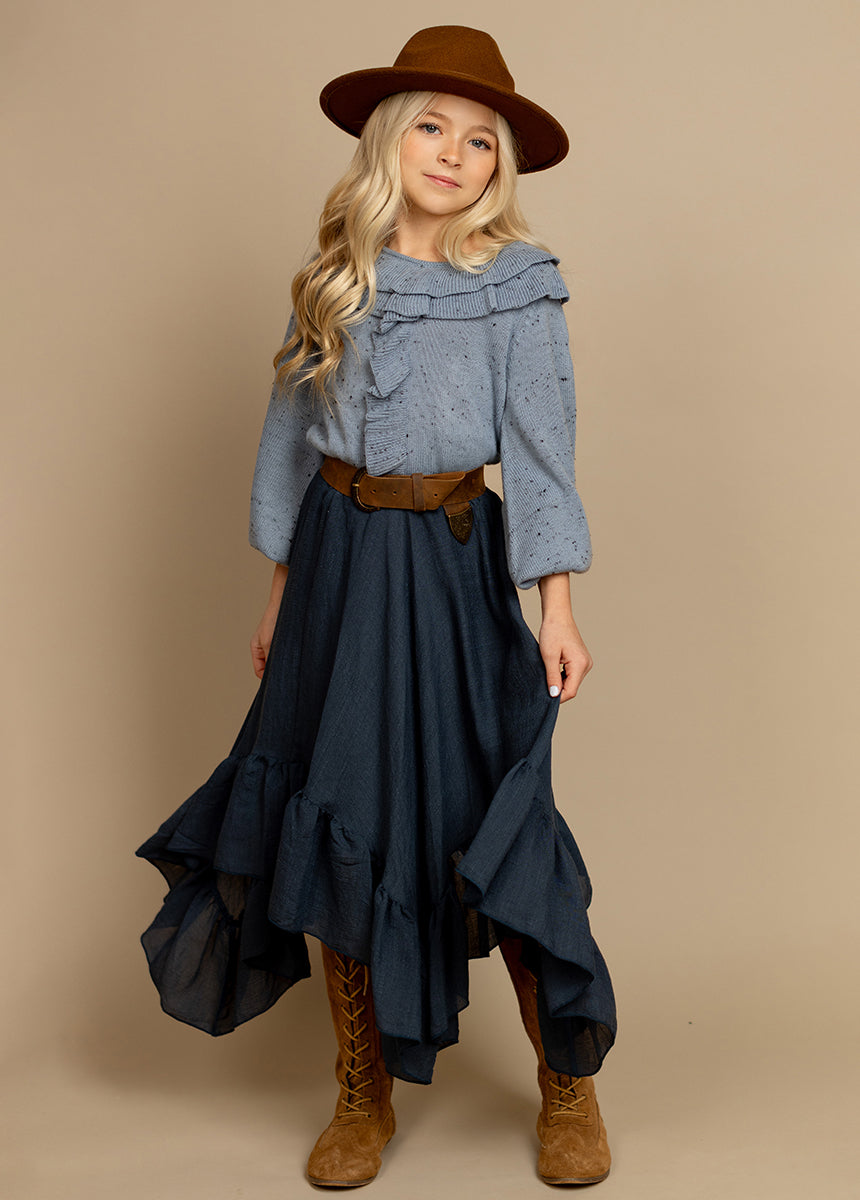 Anilah Sweater in Cornflower-My Prom Time