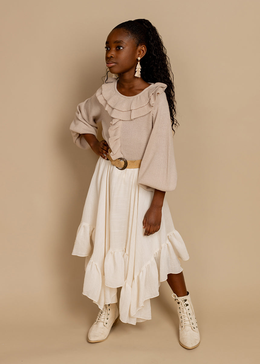 Anilah Sweater in Oat-My Prom Time