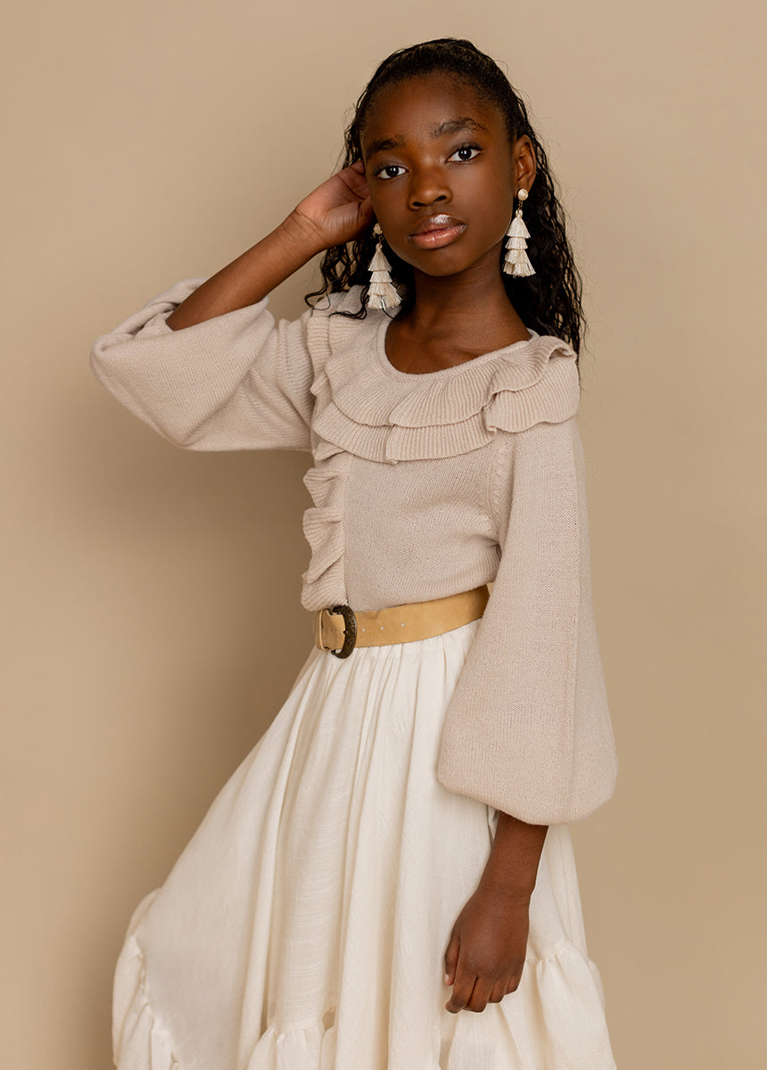 Anilah Sweater in Oat-My Prom Time