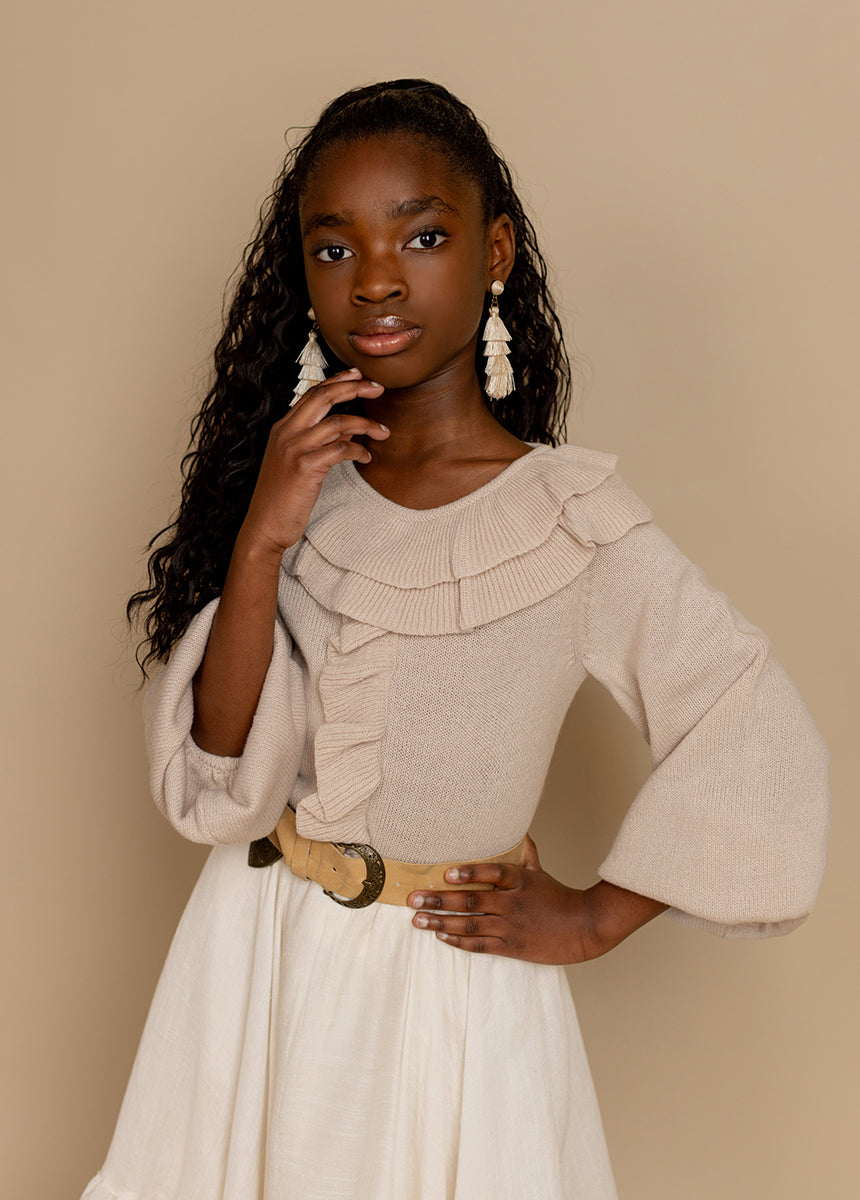 Anilah Sweater in Oat-My Prom Time