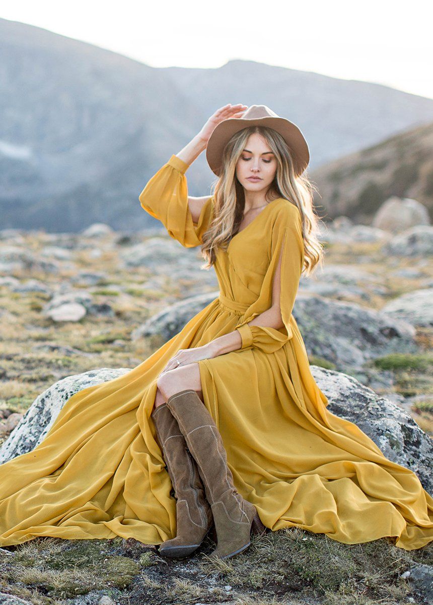 Aniya Dress in Mustard-My Prom Time