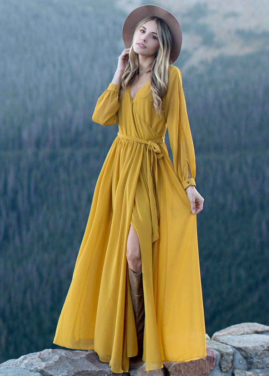 Aniya Dress in Mustard-My Prom Time