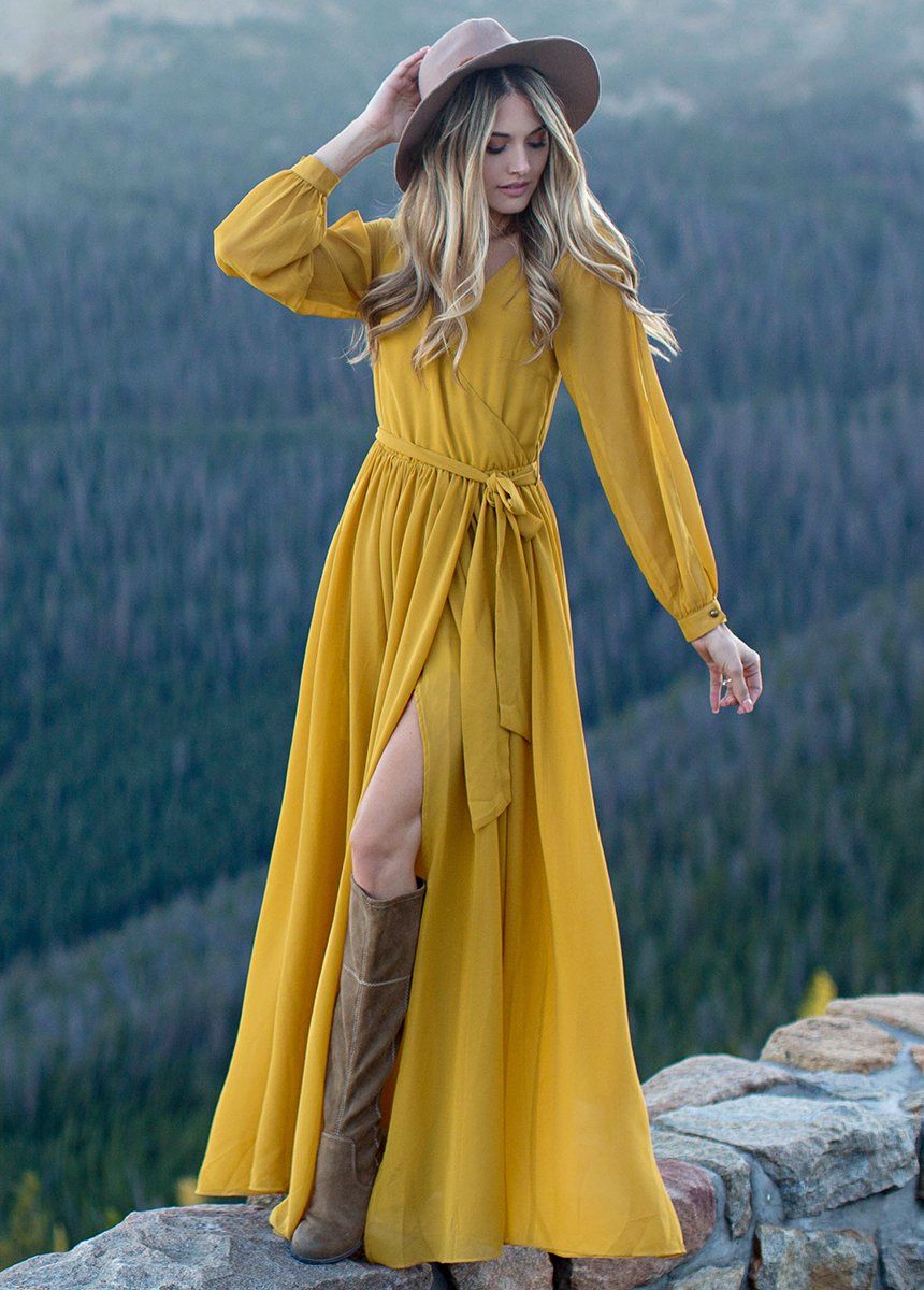 Aniya Dress in Mustard-My Prom Time