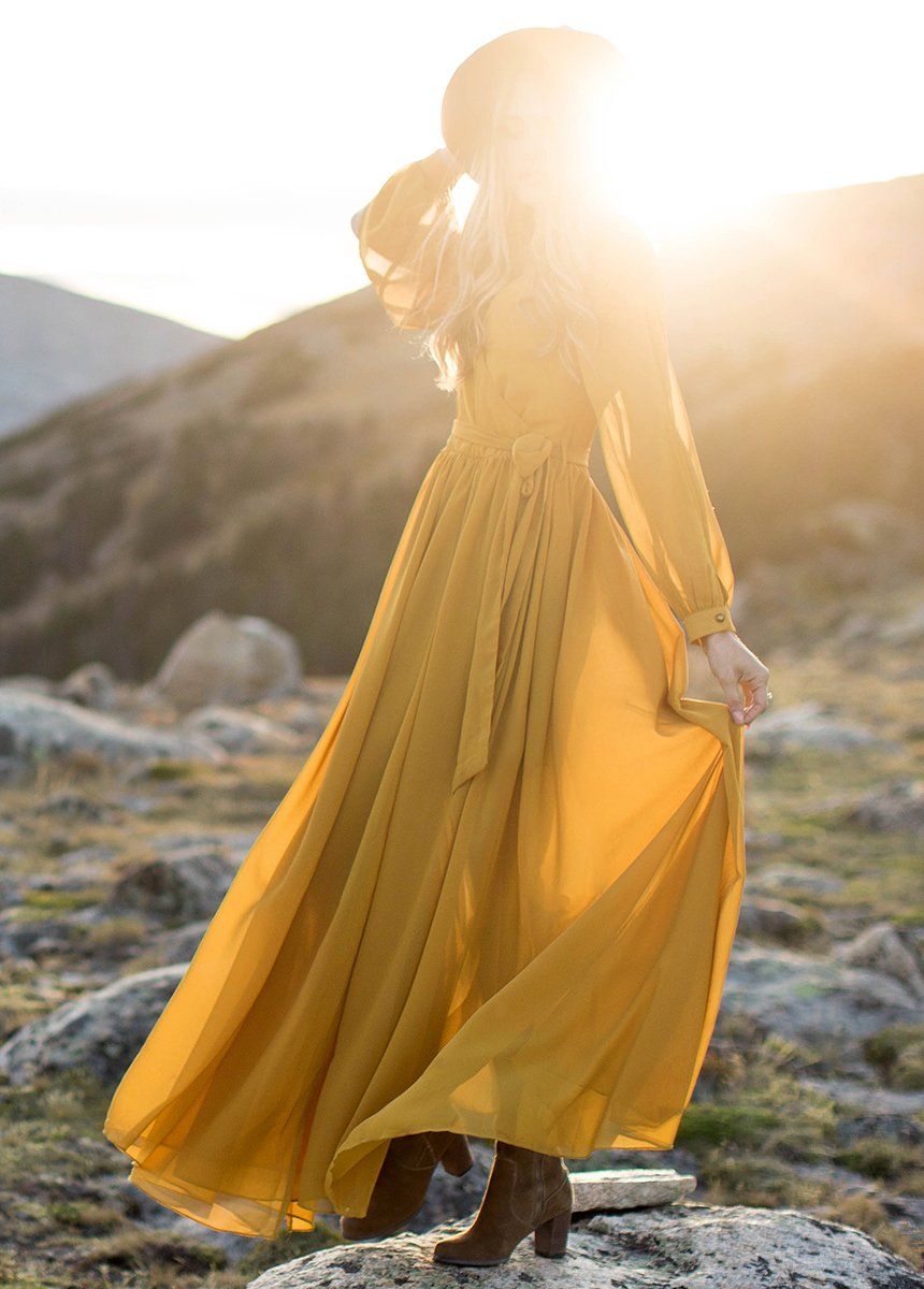 Aniya Dress in Mustard-My Prom Time