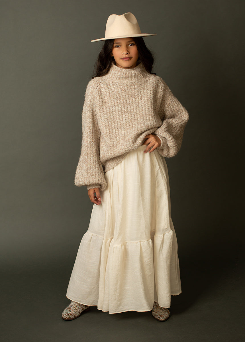 Annabel Skirt in Cream-My Prom Time