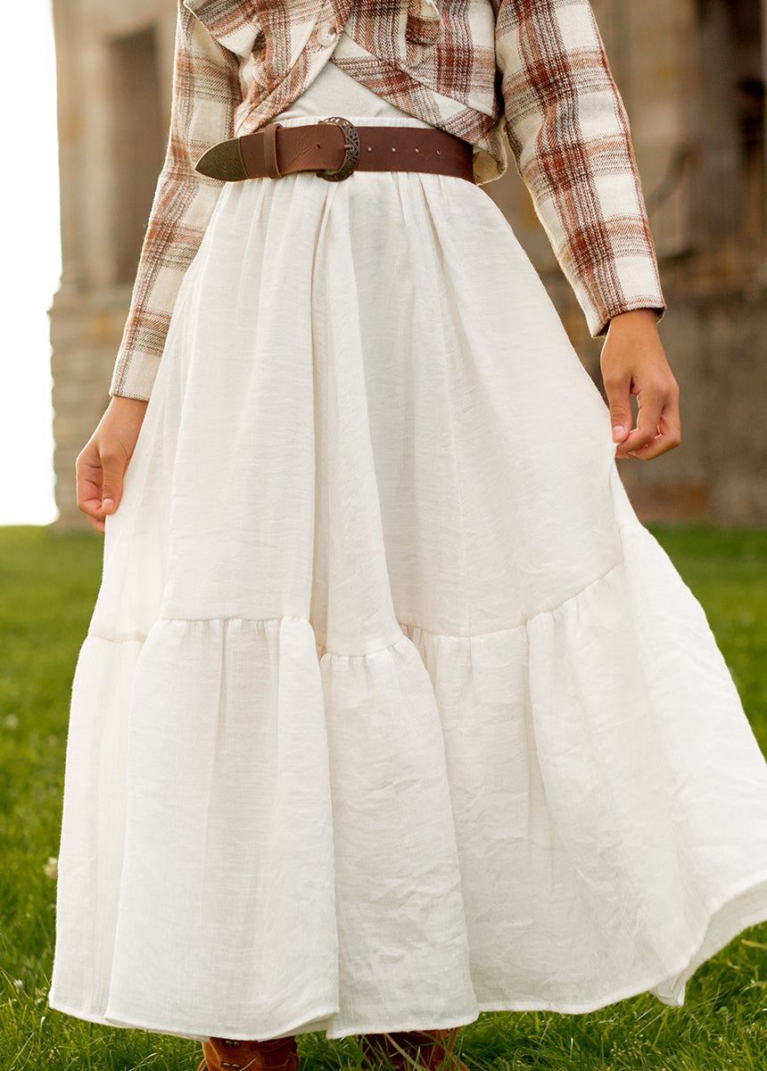 Annabel Skirt in Cream-My Prom Time