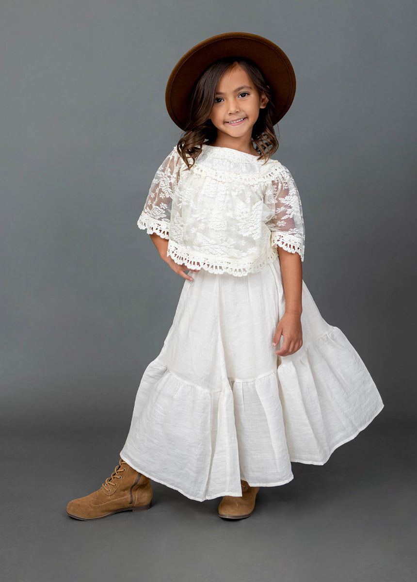 Annabel Skirt in Cream-My Prom Time