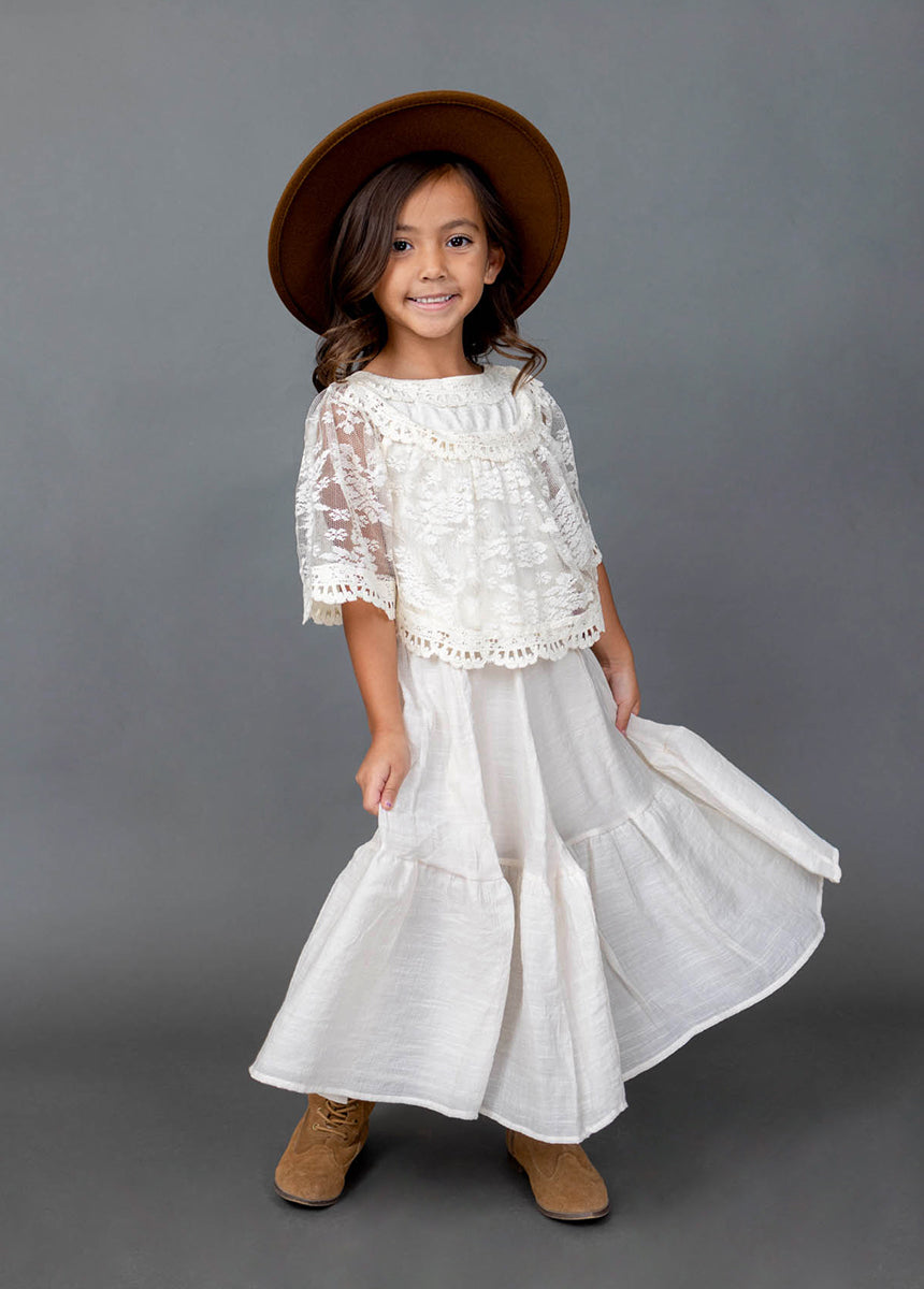 Annabel Skirt in Cream-My Prom Time