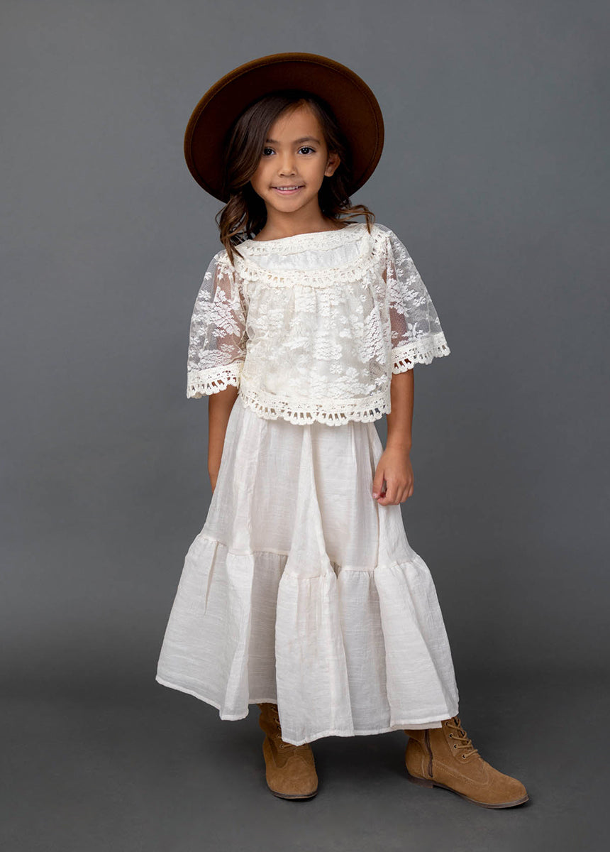 Annabel Skirt in Cream-My Prom Time