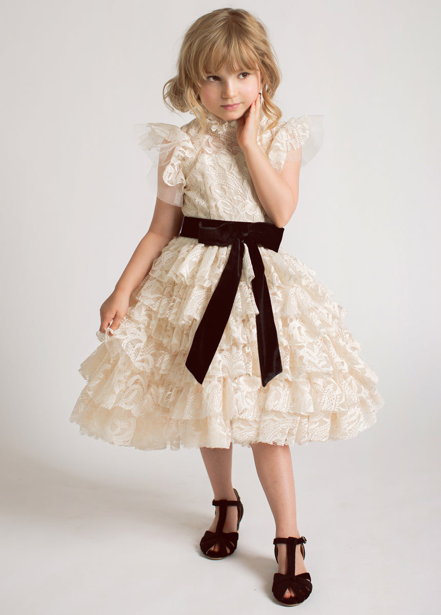 Anouk Petticoat Dress in Vintage Ivory-My Prom Time