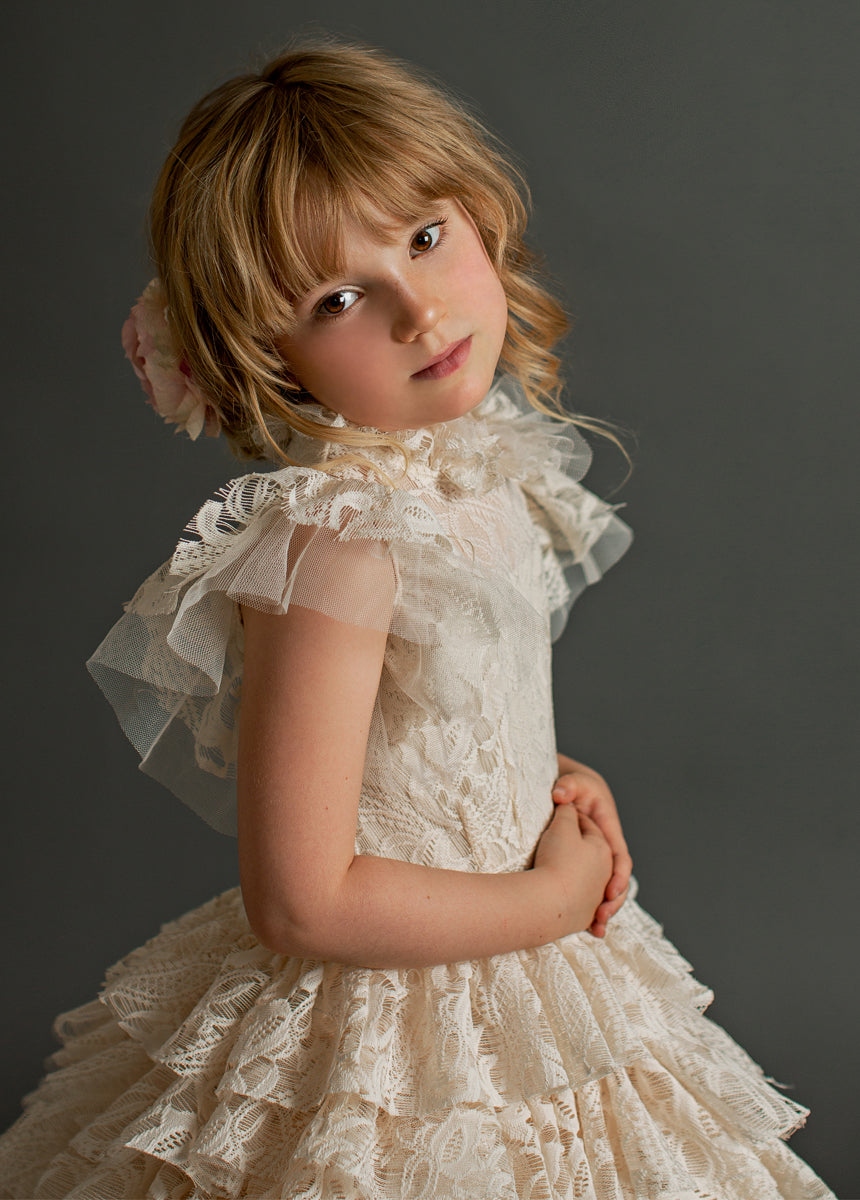 Anouk Petticoat Dress in Vintage Ivory-My Prom Time