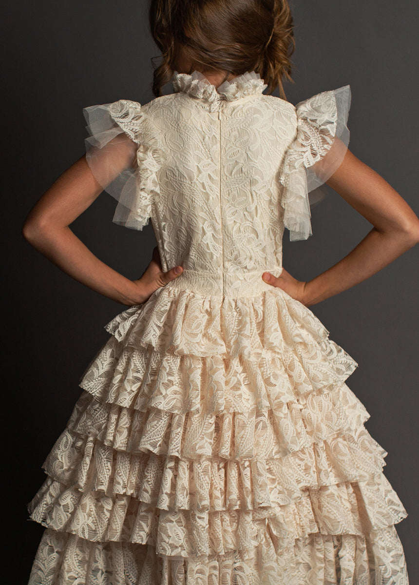 Anouk Petticoat Dress in Vintage Ivory-My Prom Time