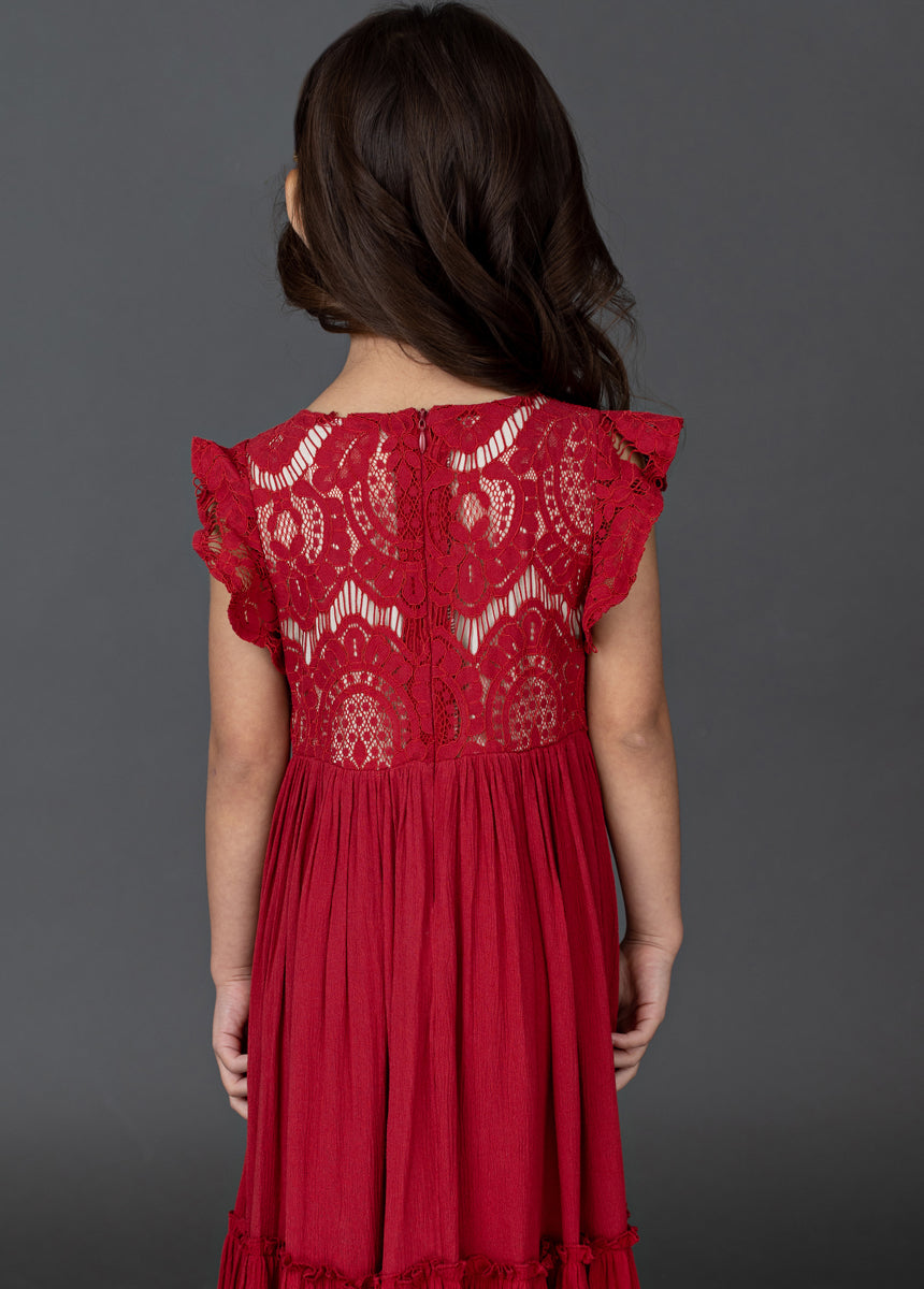 Macy Dress in Crimson-My Prom Time