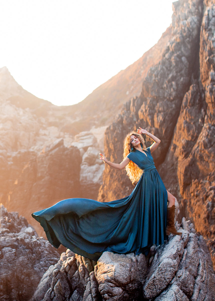 June Impact Dress in Deep Ocean-My Prom Time